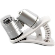 Resim Pazly 60x Klipsli Telefon Mikroskop, Gümüş, Led/uv Işıklı, Taşınabilir, Evrensel Akıllı Telefon İçin 
