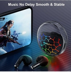 Resim Geeksen Lenovo Lp80 Pro Spor Bluetooth Kulaklıkları - Bt5.3, Dokunmatik Kontrol, Mikrofonlu, 280mah Şarj Kutusu, Siyah Işıklı Versiyon 