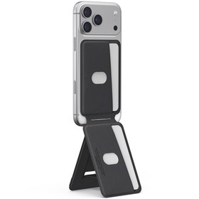 Resim Skinarma Axis Serisi Foldable Stand Özellikli Deri Tasarımlı Kartlık - Haki 