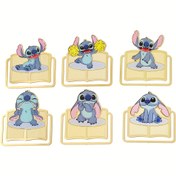 Resim 1/6 adet Stitch Kitap İşaretleri - Sarışın Kulaklı ve Pembe Detaylı Canlı ve Sevimli Stitch Tasarımları, Çizgi Film Severleri İçin Metal Anime Kitap Sayfa İşaretleri, Kadın Okuyucular, Gençler ve Ofis Okul Malzemeleri İçin İdeal Hediye, Kitap Sayfa İşaretleri | Canlı Karakter Kitap İşaretleri | Metalik Kaplama, Stitch Aksesuarları 