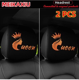 Resim Pırıltılı Güzel Kraliçe Kraliçe Blingbling Sualtı Malzeme Araba Golf Sopası Orange 2pcs 