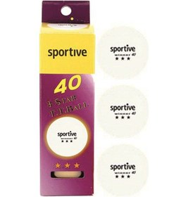 Resim Sportive Winner Masa Tenisi Pinpon Topu 3'lü-5119 