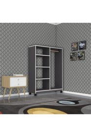 Resim Kenzlife Giysi Dolabı Taci 120*090*30 Gri Gardırop 