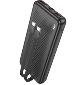 Resim Genel Markalar 10000mAh PD20W 22.5W QC3.0 37Wh Dahili Kablolu Powerbank iPhone ile Uyumlu Şarj Led Gösterli BJ57 