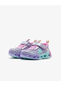 Resim Skechers Heart Lights - Color Joyful Kız Çocuk Mor Işıklı Spor Ayakkabı Karışık Çok Renkli 