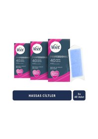 Resim Veet Bacak Vücut Bölgesi Hassas Ciltler Ağda Bandı 3 x 40 Adet 
