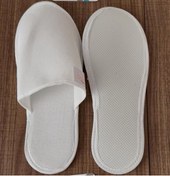 Resim Alina 100 Çift Tek Kullanımlık Otel Terliği Polyester Havlu Kumaş Komple Biyeli Astarlı 3mm EvaTaban 