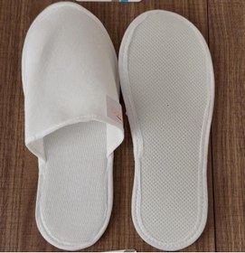 Resim Alina 100 Çift Tek Kullanımlık Otel Terliği Polyester Havlu Kumaş Komple Biyeli Astarlı 3mm EvaTaban 