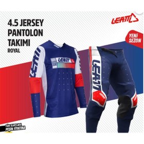 Resim Leatt Pantlon Takımı Jersey Lacivert Beyaz 