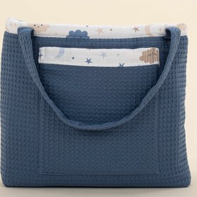 Resim Bebek Bakım Çantası - Koyu İndigo Petek - Mavi Bulut 