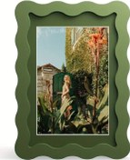 Resim Gaojunshop01 Yeşil 4x6 İnç Dalgalı Duvar Ve Masaüstü Fotoğraf Çerçevesi - Modern Dekor 