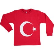 Resim By Cwhr Kolları Manşetli Türk Bayraklı Ay Yıldızlı Uzun Kollu Tshirt 23 Nisan Tshirt 19 Mayıs 29 Ekim 