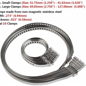 Resim Xiyu Shop Evrensel Paslanmaz Çelik Aks Cv Ortak Önyükleme Sıkma Kelepçe Kiti Tahrik Mili Cv Önyükleme Kelepçesi Ayarlanabilir (Yurt Dışından) 