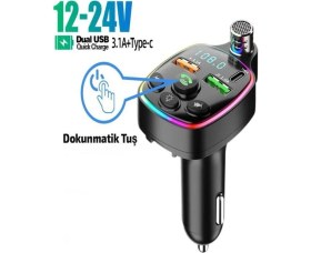 Resim Ultra Dayanıklı Yeni Nesil Araç Fm Radyo Transmitter Çakmaklık 