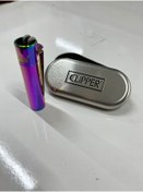 Resim Clipper Icy Renkli Metal Çakmak - Reusable Model 