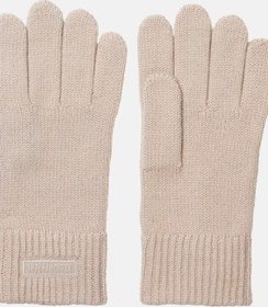 Resim Calvin Klein PATCH WOOL KNITTED GLOVES Kahverengi Erkek Eldiven 