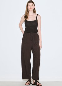 Resim Rustic Relaxed Trousers Dark Brown - DARK BROWN / M 