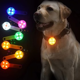 Resim Köpek Gece Dışarı Çıkışı için 1 Adet Yanıp Sönme LED Işığı, USB Şarjlı Parlayan Evcil Hayvan Kolyesi Kaybolan Köpeği Önlemek İçin Göz Alıcı Asılı Süsler 