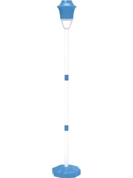 Otomatik Sokak Lambası Şeklinde Balon Makinesi, Işıklı Sesli Müzik, Renkli Solunum Işığı, 360 Sıvı Sızıntısız, Dahili Şarjlı Li-pil Mavi 10" 10"