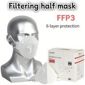 Resim Willowhaven 20 Adet Ffp3 Baş Telli Katlanır Nefes Vanalı 6 Katlı Toz Maskesi Beyaz Beyaz 20 Adet 