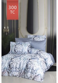 Resim Varol Royal Saten 300tc Nevresim Takımı Çift Nevresimli Family Size - Nirvana Çok Renkli 