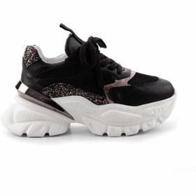 Resim Bambi Siyah Siyah Leather Kadın Sneaker K01480004503 