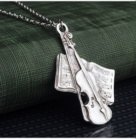 Resim Müzisyen Kemancı Nota Kitabı Kolye Takı Aksesuar K24 T5 