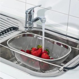 Resim Ayarlanabilir Lavabo Süzgeci, Beyaz, Pratik ve Kullanışlı Ev Gereçleri 