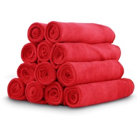 Resim auto brite Microfiber Towel Kırmızı Microfiber Bez 40x40cm 
