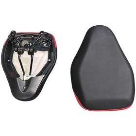 Resim Bisiklet E-bike Geniş Sele Yaylı Yumuşak Çok Rahat 27-20 Cm Siyah - Kırmızı - Beyaz 