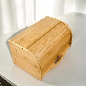 Resim Deconox Bambu Lüks Panjur Kapaklı Büyük Ekmek Dolabı, Dolabı, Ekmek Sepeti Sandığı, Ekmeklik, Çok Amaçlı Bambu Kutu 