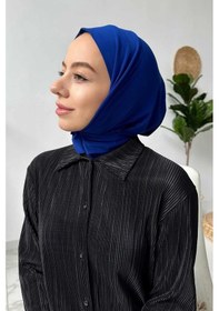 Resim Kahijab Çıtçıtlı Bone - Saks Mavi - Standart Saks 