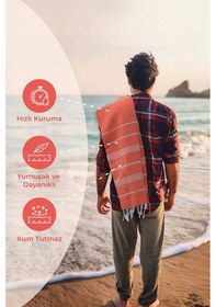 Resim Favora Peştamal Plaj Havlusu 90x140 - Nar Çiçeği 