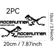 Resim Gaojunshop01 2 Adet Dinozor Motosiklet Kaskı Çıkartması Su Geçirmez Pvc Gradient 03 