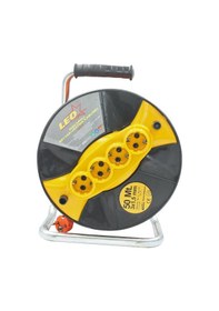 Resim Leo Seyyar Makaralı Uzatma Kablosu 3 x 1.5 MM 50 M 