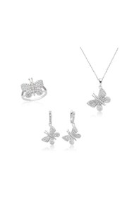 Resim Gümüş Kelebek Bayan Set St1270091 Gümüş 