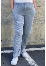 Resim Mia Butik Kadın Gri Keten Pantolon Gri 