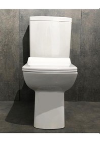 Resim Creavit Lara Duvara Dayalı Klozet Seti 4 Parça Pp Yavaş Kapak 