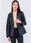 Resim Basics&more Kadın Deri Ceket B2020 Siyah 