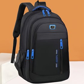 Resim Hafif Tasarım, Çok Yönlü Siyah Sırt Çantası - Ayarlanabilir Askılar, Dayanıklı Polyester, Okul, Seyahat ve Günlük Kullanım için İdeal, Fermuar Kapatma, Ayarlanabilir Omuz Askısı, Okul Sırt Çantası 