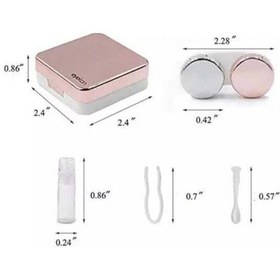 Resim EYEKAN Aynalı Lens Kutusu Seti 5 Parça Rose 