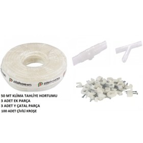 Resim Plahosan Klima Su Tahliye Hortumu Drenaj Hortumu Ve Ek Aparatlar 5/8 50 mt 