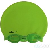 Resim Tryon Ygs-2060 Yüzücü Gözlük Bone Seti Yeşil 