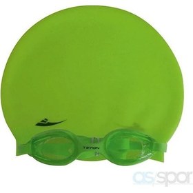 Resim Tryon Ygs-2060 Yüzücü Gözlük Bone Seti Yeşil 
