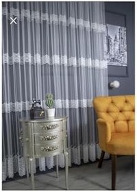 Resim Özgün Perde (3700) Üst Kalite Sanal Nakışlı Tül Perde (1x3 Pile) Beyaz 400 x 250 