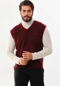 Resim Pelikan Erkek V Yaka Süveter 9617 Kiremit 
