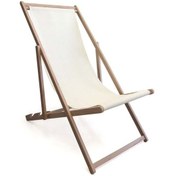 Resim Chillong Ahşap Şezlong - Ekru 