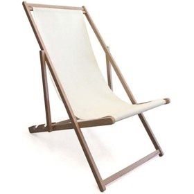 Resim Chillong Ahşap Şezlong - Ekru 