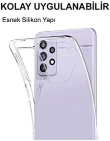 Resim KZY İLETİŞİM Samsung Galaxy A3 (2017) ile uyumlu Kapak 1mm Şeffaf Silikon Kılıf 