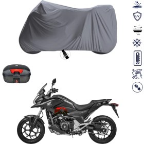 Resim Teksin Honda Nc 750 x Çantalı Motosiklet Branda Su Geçirmez Topcase Uyumlu Motor Branda 